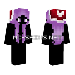 Christmas Lilac Purple Hair Minecraft skin