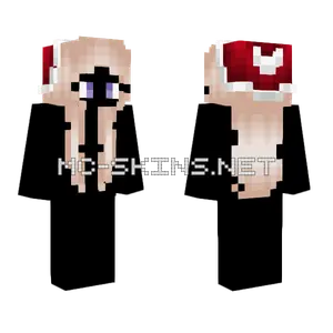 Christmas Peachy Hair Santa Hat Minecraft skin