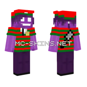 Christmas Purple Guy Minecraft skin