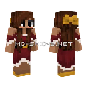 Christmas Red And Gold Minecraft skin