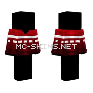 Christmas Red Sweater White Design Minecraft skin