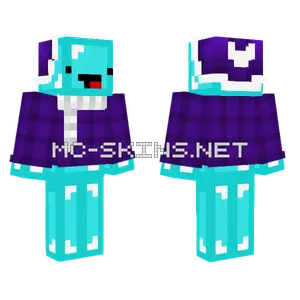 Christmas Skeppy Purple Flannel Minecraft skin