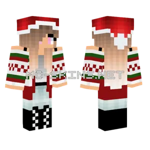 Christmas Sweater Girl Minecraft skin