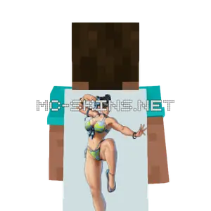 Chun-Li Bikini cape, outside and lining