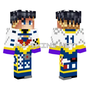 CJ 11 Blue Outfit Minecraft skin