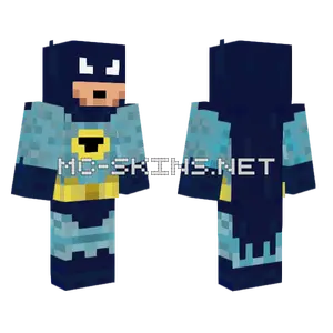 Classic Batman White Eyes Minecraft skin