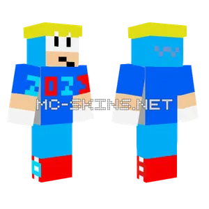 Classic Sonic New Year Minecraft skin