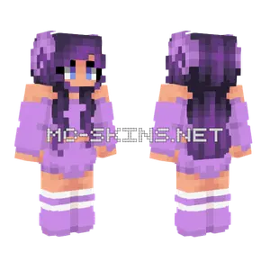 Cleora Lavender Purple Spring Skin 2023 Minecraft skin