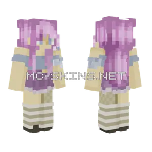 Collab With Sunset Cotton Candy Minecraft skin