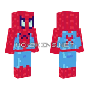 Colorful Classic Spider-Man Minecraft skin