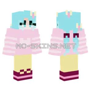 Colorful Girl Minecraft skin