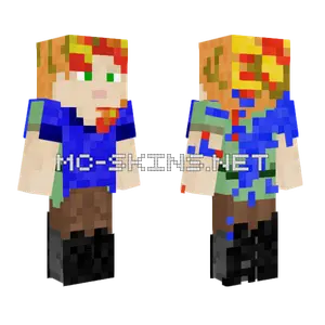 Completely Demented Alex Minecraft skin