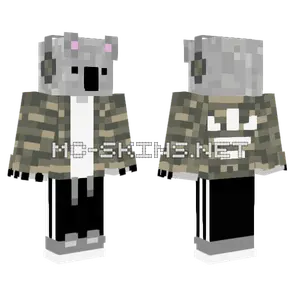 Cool Koala Gamer Minecraft skin