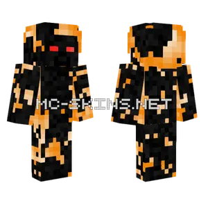 Corrupted Orange Steve Minecraft skin