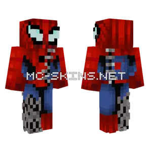 Cosmic Spider-Man Zombie Minecraft skin