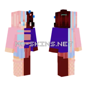 Cotton Candy Chocolate Girl Minecraft skin