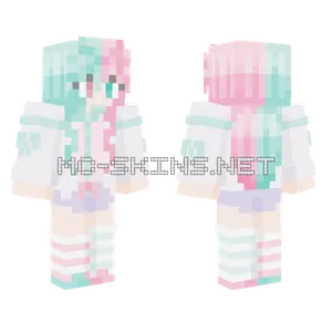 Cotton Candy Girl Minecraft skin