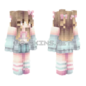 Cotton Candy Girl Minecraft skin