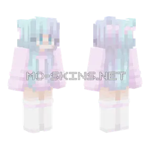 Cotton Candy Girl Minecraft skin