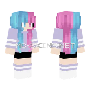 Cotton Candy Girl Minecraft skin