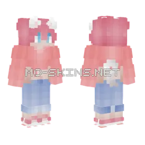 Cotton Candy Neko Minecraft skin