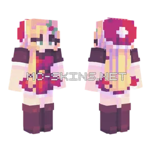 Cozy Fireplace Girl Minecraft skin