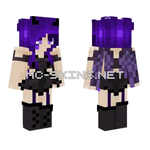 Craizygirl18 Purple Hair Minecraft skin