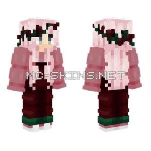 Cranberry Wreath Girl Minecraft skin