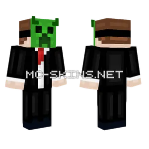 Creeper Devil Mask Man Minecraft skin