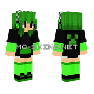 Creeper Girl Minecraft skin