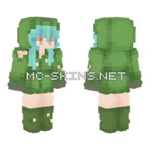 Creeper Girl Charged Minecraft skin