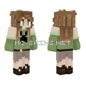 Creeper Girl Skin Minecraft skin