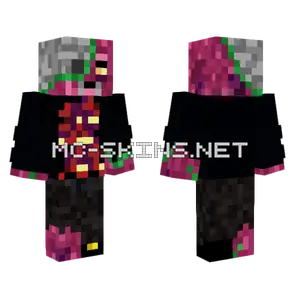Crimson Undead Eyebrows Minecraft skin