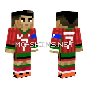 Cristiano Ronaldo Footballer Minecraft skin