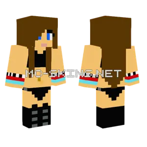Croptop Girlfriend Minecraft skin