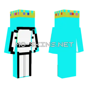 Crown Cyan Dream Minecraft skin