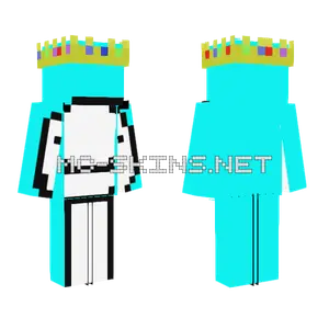 Crown Cyan Dream V2 Minecraft skin