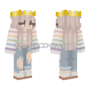 Crown Girl Minecraft skin