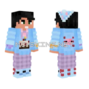 Cubfan Aqua Axolotls Minecraft skin