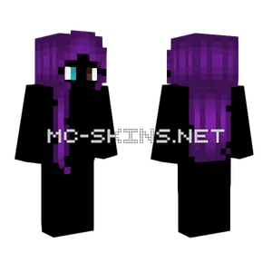 Curly Left Sided Purple Minecraft skin