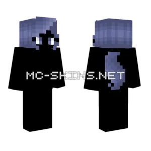 Curly Ponytail Dark Pastel Blue Minecraft skin