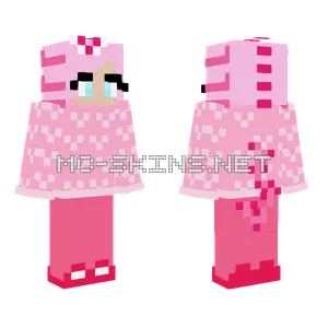 Cute Axolotl Minecraft skin
