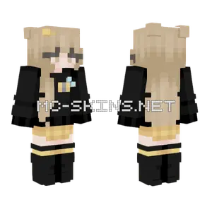 Cute Bee Girl Minecraft skin