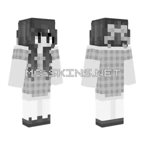 Cute Black And White Girl Minecraft skin