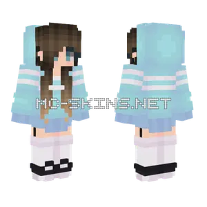 Cute Blue Pajamas Girl Minecraft skin