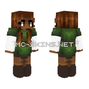 Cute Brunette Farmer Minecraft skin