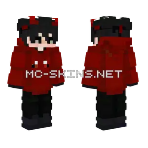Cute Demon Boy Hoodie Minecraft skin