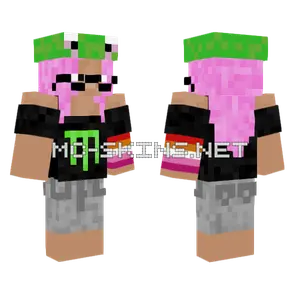 Cute Frog Girl Minecraft skin