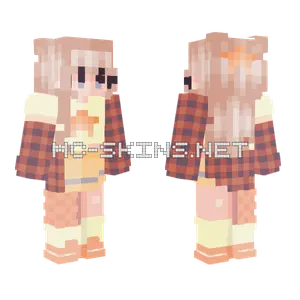 Cute Girl With Stars Minecraft skin