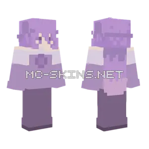 Cute Patel Purple Girl Fanart Minecraft skin